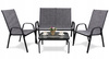 GARDEN FURNITURE SET WITH TABLE - GREY