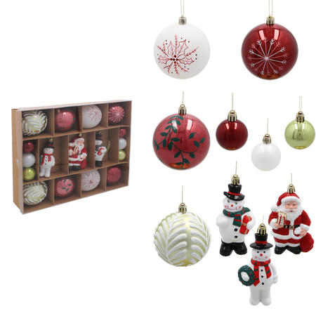 23 CHRISTMAS ORNAMENTS - MIX