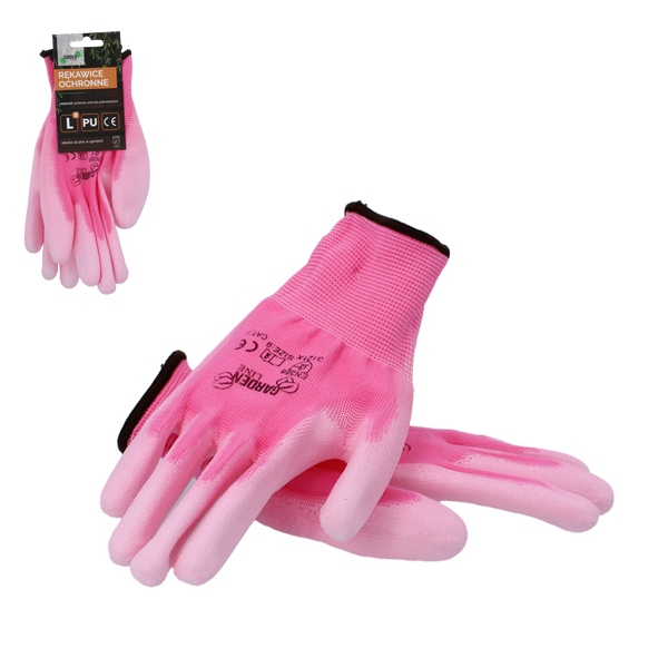 PROTECTIVE GLOVES "9" KNITTED WITH POLYESTER COATED WITH POLYURETHANE pack=12