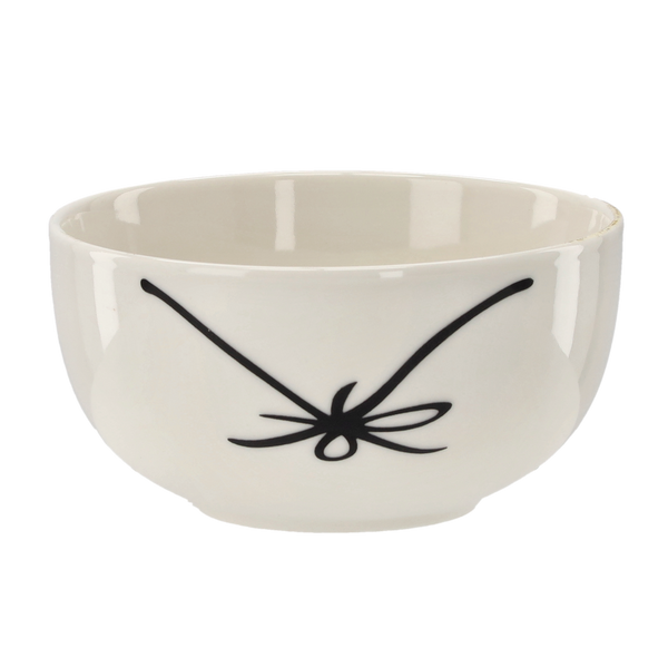 PORCELAIN BOWL 550 ML "BLACK-WHITE" PACK=4PCS