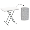 FOLDING CAMPING TABLE 76,5 X 49,5 X 36-71,5 CM WHITE