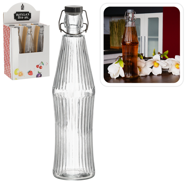 BOTTLE 1150 ML ROUND WITH MECHANICAL CORK