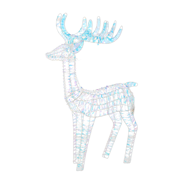 CHRISTMAS DECORATION - LED REINDEER 105 CM IRIDESCENT