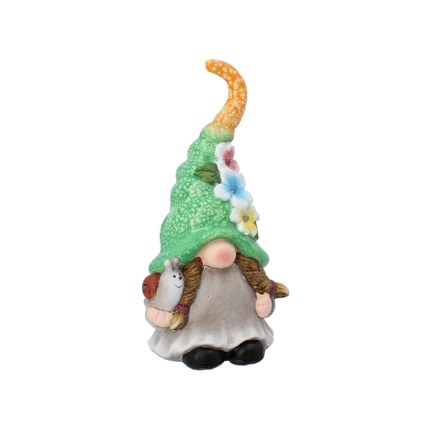 GARDEN FIGURINE – GNOME BOY / GIRL 11,5 X 9,6 X 23 CM LED pack=2 pcs