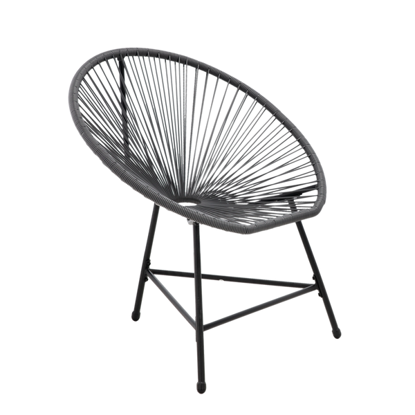 ZÁHRADNÍ NÁBYTEK (2 ŽIDLE, STŮL) - ŠEDÁ *3446