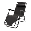 Șezlong de grădină pliabil cu headrest negru *7838