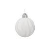 SET OF 9 BAUBLES 6 CM WHITE