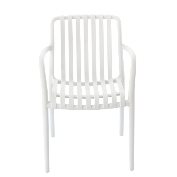 ZÁHRADNÍ ŽIDLE 45,5 x 57 x 45 / 81 CM BÍLÁ *8656