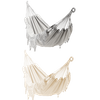 HAMAK S FRANŽAMI BOHO 200 x 150 CM BEŽOVÝ/SIVÝ *3194