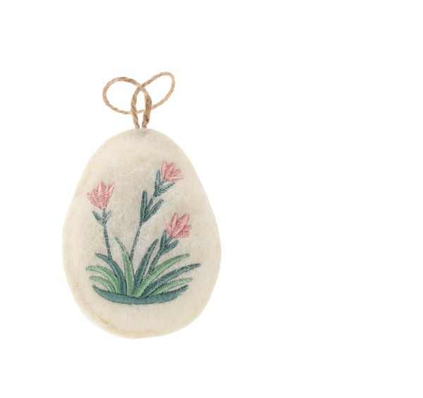 VELIKONOČNÍ DEKORACE - ZAVĚŠENÍ 7 x 2,5 x 9,5 CM VESELÉ VZORY V KVĚTECH, balení=12ks *9045