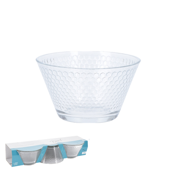 SADA 3 SKLENĚNÝCH MÍSEK*5299