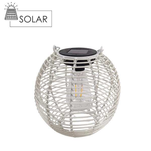 SOLAR LANTERN WHITE 19 CM LED