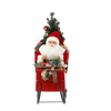 CHRISTMAS FIGURE - SANTA CLAUS IN SLEIGH WITH TREE - LED + MELODY