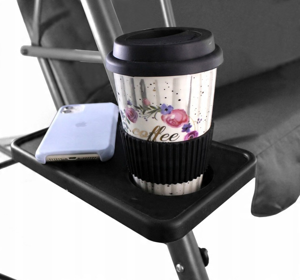 LEAGĂNA DE GRĂDINĂ 170 x 110 x 153 cm ANTRACIT FĂRĂ POD. CU SUPPORTURI PENTRU CEAȘCĂ *3088