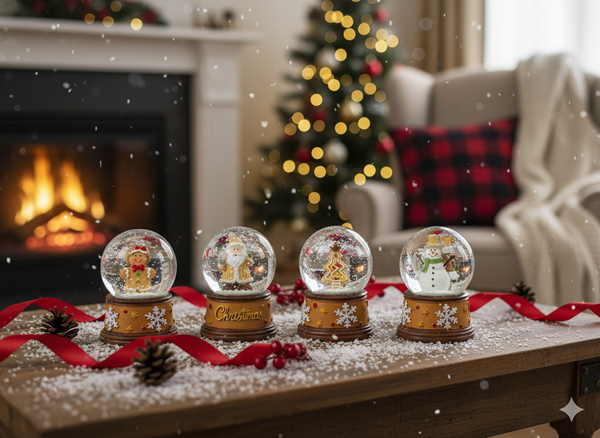 CHRISTMAS SNOWBALL - GINGERBREAD DECORATION 4.5 X 4.5 X 6.5 CM MIX OF PATTERNS disp=12pcs *5690