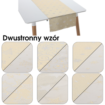 COVOR DUBLU AURII MIX 35X160 CM CRĂCIUN PACHET. 1BUC *4389