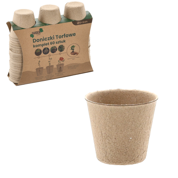 SET OF 60 PAPER POT 60X60MM