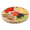 PLANȘEȚA DIN BAMBUCU PENTRU SERVIREA APERITIVELOR CU 5 COMPARTIMENTE 25x2CM *7224