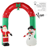 INFLATABLE ARCH WITH SANTA CLAUS AND SNOWMAN LED 240 CM