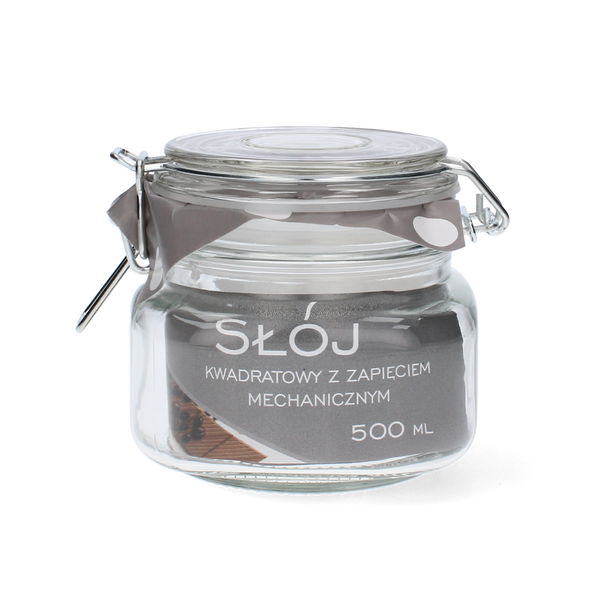 GLASS JAR WITH IRON CLIPS AND SILICON PAD