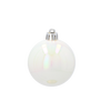 SET OF 6 BAUBLES 6 CM WHITE