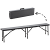 ŁAWKA TURYSTYCZNA SKŁADANA 180 x 25 x 43 CM SZARA