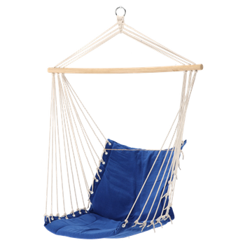 HAMAK - HOUPAČKA - BRAZILSKÉ VISÍCÍ ŽIDLE 60x120x130cm MODRÁ *3388