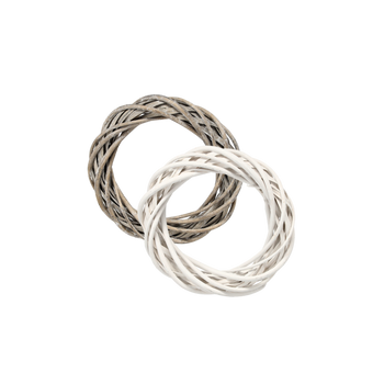 WIANEK WIKLINOWY 20 CM BIAŁY / SZARY *9340