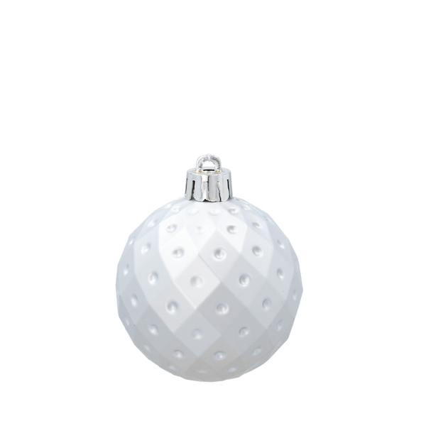 SET OF 6 BAUBLES 6 CM RED/GOLD/SILVER (TUBE)