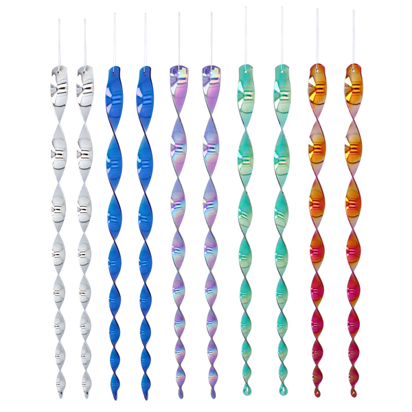KPL. 10 REFLEKTORE VYPLAŠOVACÍCH ŠPIRÁL NA ODRÁDZENIE VTÁKOV MIX FARBA 50 CM *3884