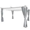 ROLLER BLIND / AWNING WITH ROD FOR PERGOLA 3 X 4 M GREY