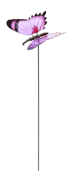 DECORATION ON A STAKE FOR A PLANT POT/GARDEN – BUTTERFLY 10 CM / 50 CM