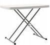 FOLDING CAMPING TABLE 76,5 X 49,5 X 36-71,5 CM WHITE