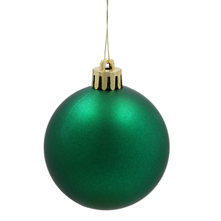 SET OF 12 BAUBLES 6 CM RED/GREEN/WHITE 