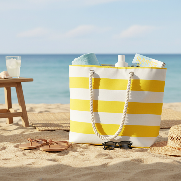 BEACH BAG STRIPES MIX COLORS