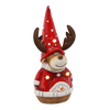 FIGURINE OF THE NATIVITY SCENE - REINDEER WITH A HAT 26 X 16,5 X 48 CM LED 