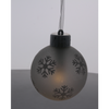 KPL. 3 BOMBEK SZKLANYCH LED ZE ŚNIEŻYNKAMI Z PILOTEM 8 X 10 CM *9476