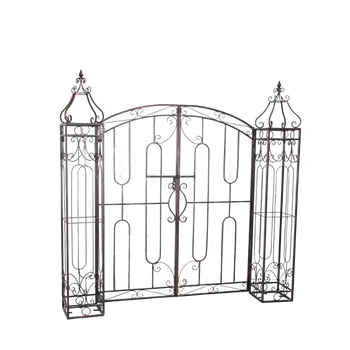 BRAMKA OGRODOWA 170 x 26 x 163 CM ANTYCZNY BRĄZ *1432