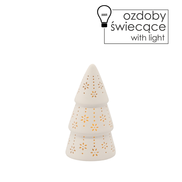 FIGURKA BOŻONAR. - SVÍTÍCÍ LED STROMEČEK 6,5 x 6,5 x 13 CM balení=6 ks *5777