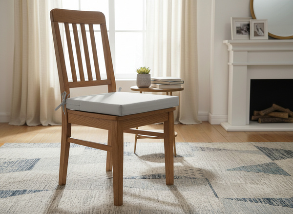 PODUSZKA NA KRZESŁO 40 x 40 x 5 CM JASNOSZARA