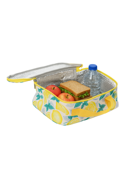 TORBA TERMICZNA 24 x 9 x 20 CM 4L TECZKA MIX 2 WZORÓW Z DWOMA WKŁADAMI CHŁODZĄCYMI *9271