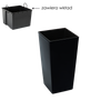 Planter FINEZJA 140X140 MM WITH INSERT - BLACK