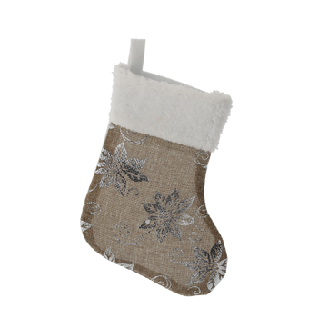 SKARPETA ŚWIĄTECZNA 20 CM SREBRNA *8333