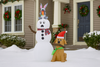 INFLATABLE SNOWMAN WITH A DOG LED 180 CM