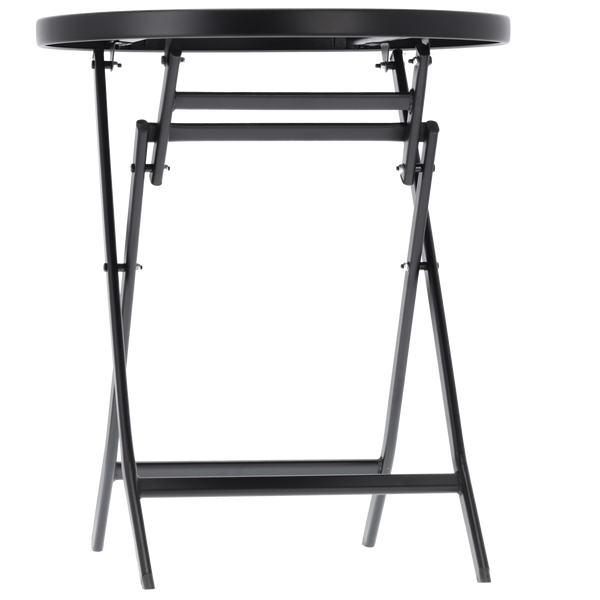 FOLDING ROUND TABLE 60 x 70 CM BLACK