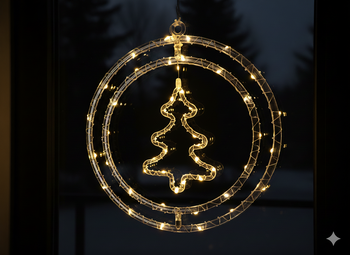 ŚWIĄTECZNA OZDOBA - CHOINKA MICRO LED 48L CIEPŁY BIAŁY NA BATERIE *1742