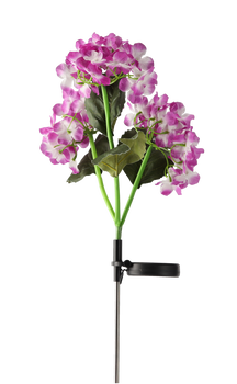 SOLÁRNÍ LAMPA H 68 CM HORTENZIE 3 LED ZIMNÍ BÍLÁ MIX OBAROPISU=12ks *4699