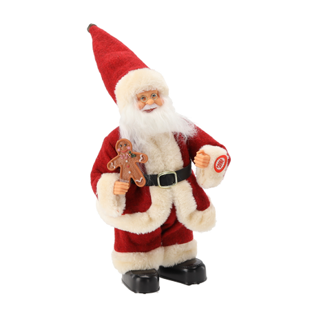 SANTA CLAUS WITH GINGERBREAD - DANCING + SINGING 30 CM