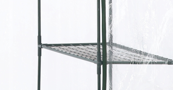 ZAHRADNÍ SKLENÍK S POLIČKAMI BÍLÝ 140 x 140 x 200 CM *5460