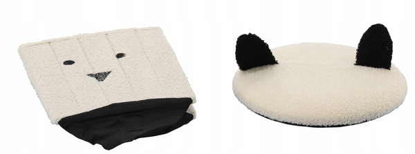 SKŁADANA PUFA ZE SCHOWKIEM 28 x 28 x 34 CM BIAŁA *4243